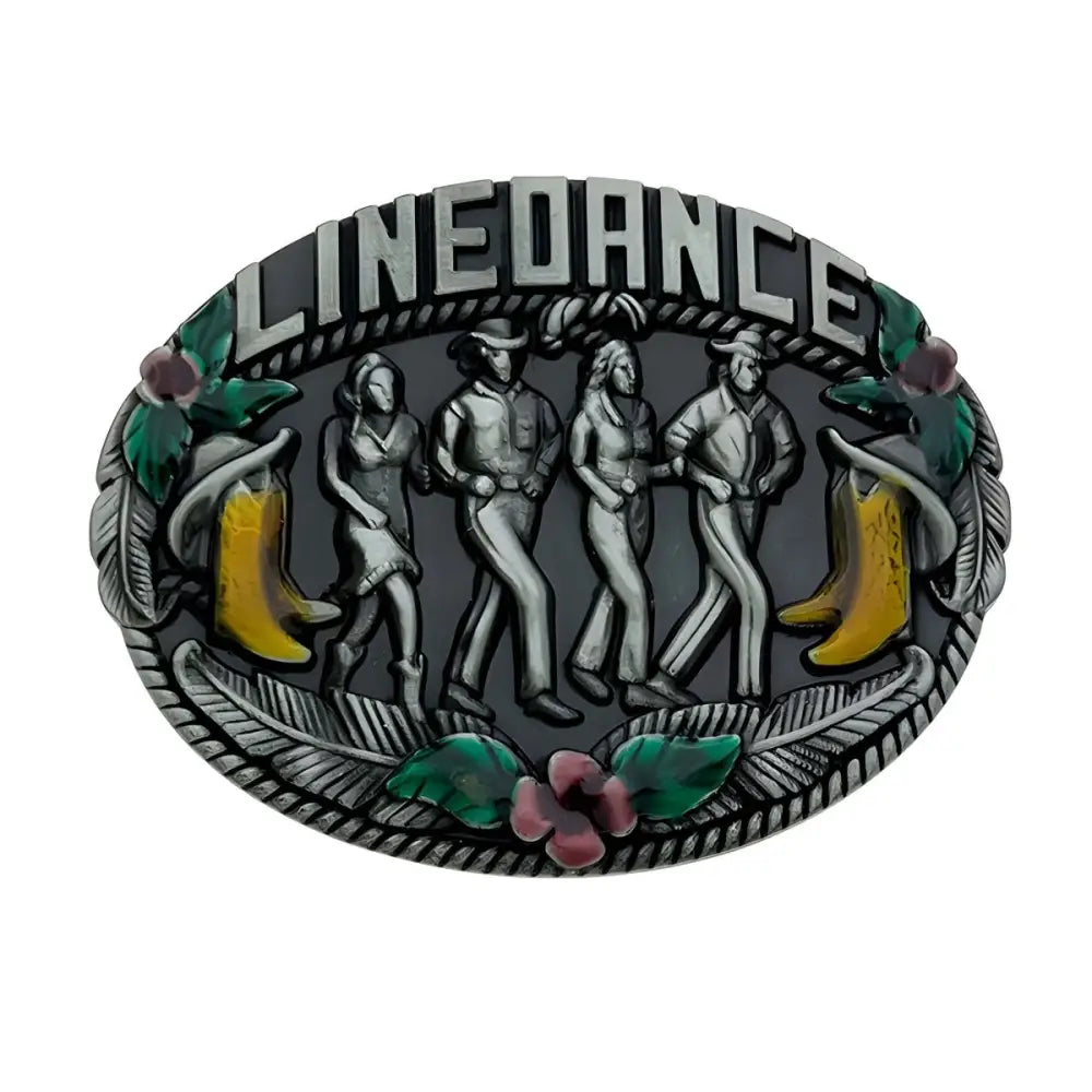 Western line dance belt buckle for elegant ceinture western line style performance