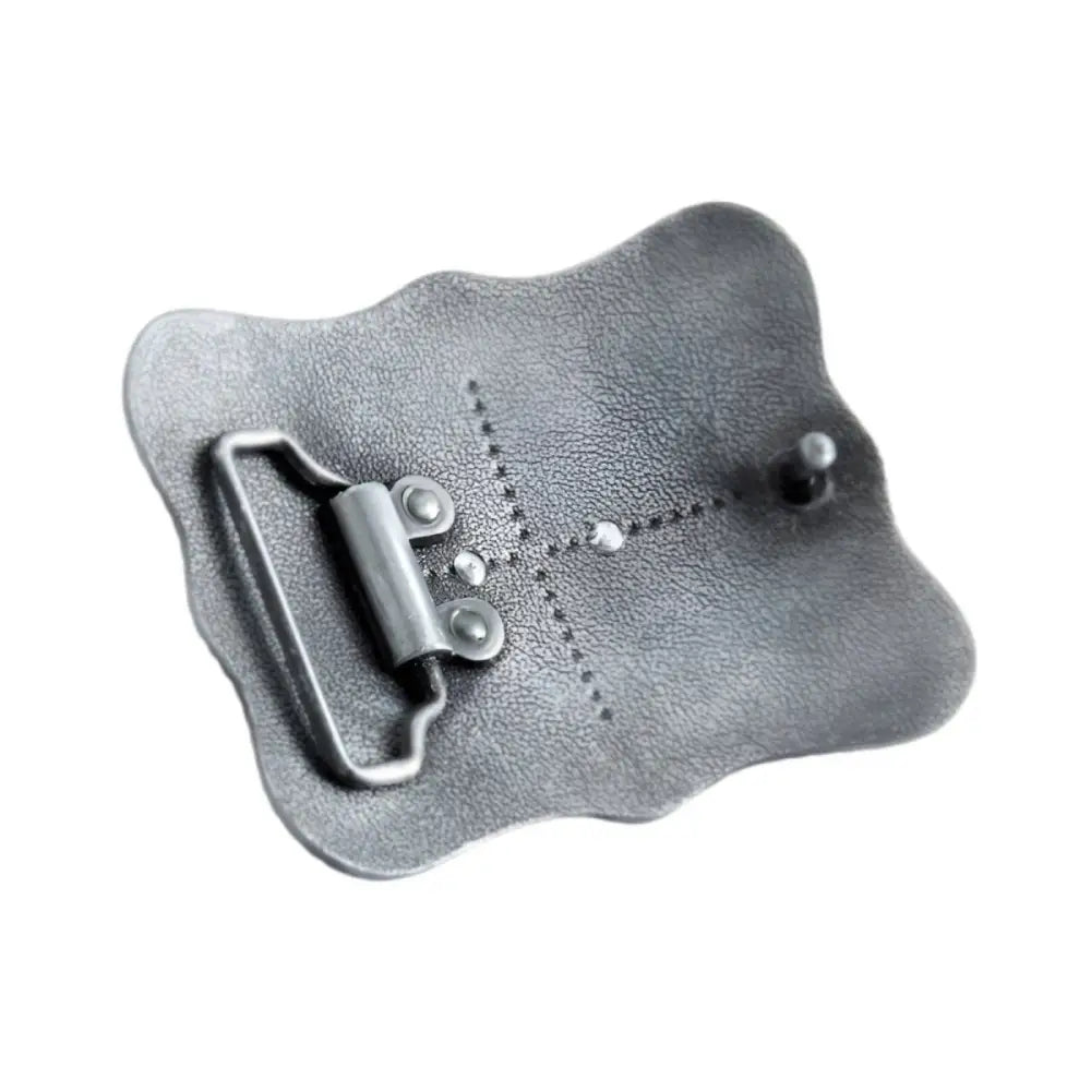 Aged Silver Metal Belt Buckle with Rodeo Design from the Belt Buckle collection