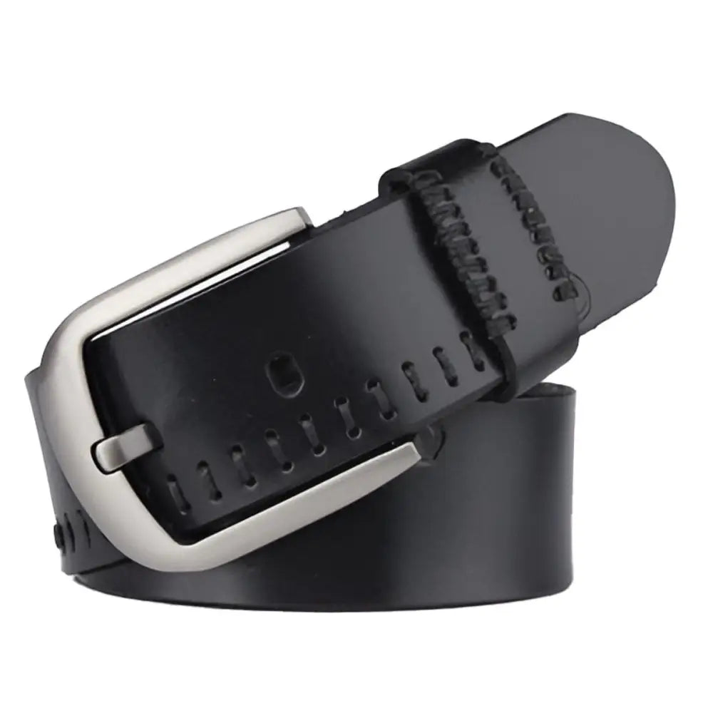 Emilio Men’s Leather Belt with Silver Buckle, stylish men’s belt accessory