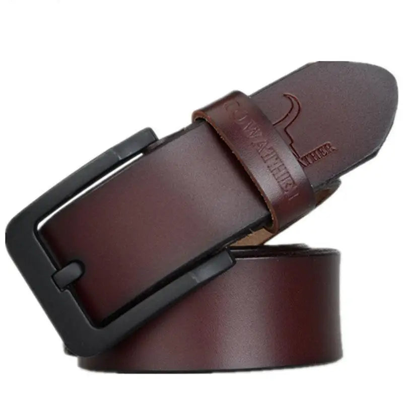 Artyom leather belt with black buckle for elegant styling and sophisticated look