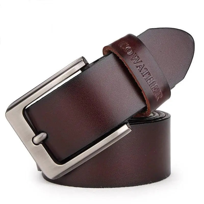 Goga Leather set of three brown belts with silver buckles for versatile fashion style