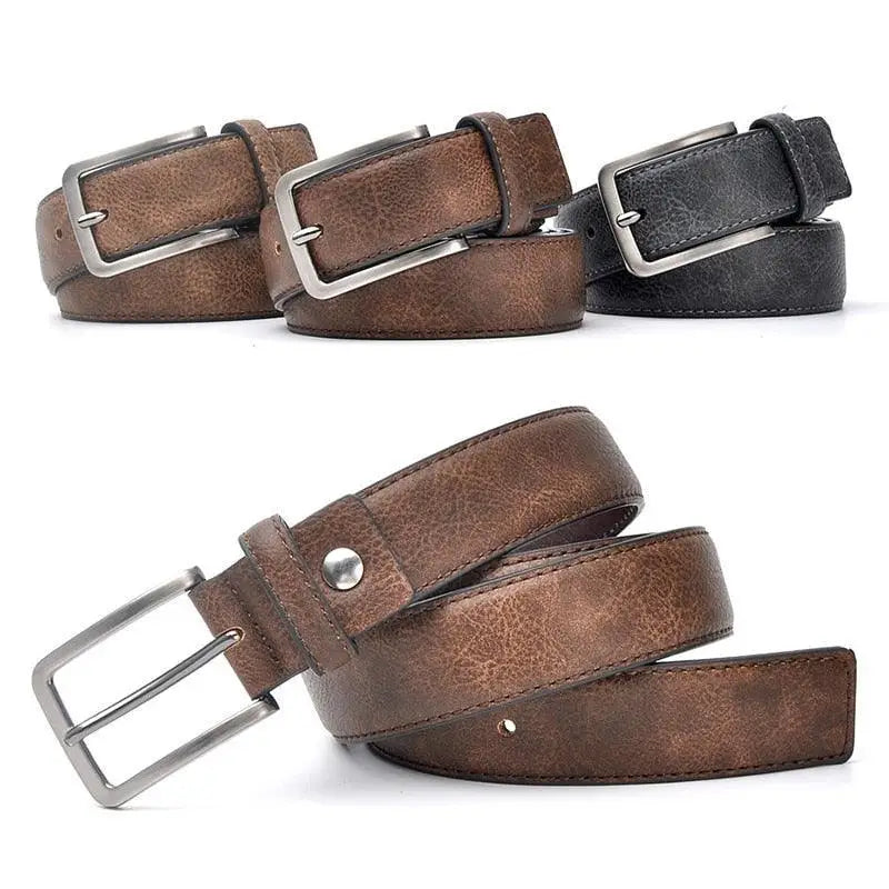 Mikheil Belt with Colored Stripes and Silver Buckle showcasing leather belts with metal buckles