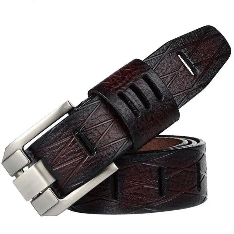 Men’s Tarxi Casual leather belt with silver buckle for stylish casual wear
