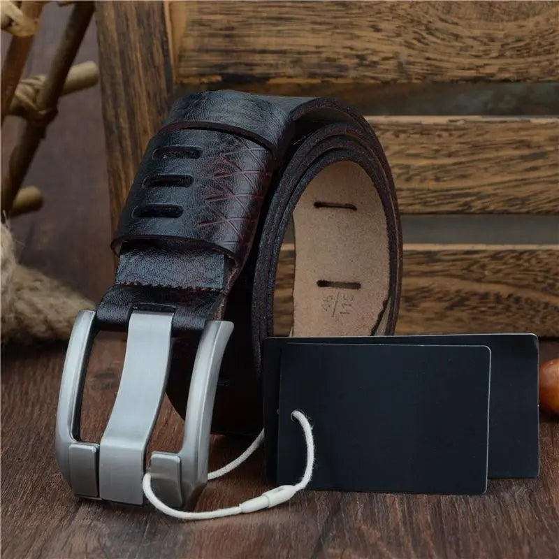 Men’s Tarxi Casual leather belt with silver buckle for stylish casual wear