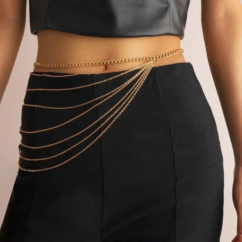 Elegant gold chain belt to enhance personal style and elevate fashion attire