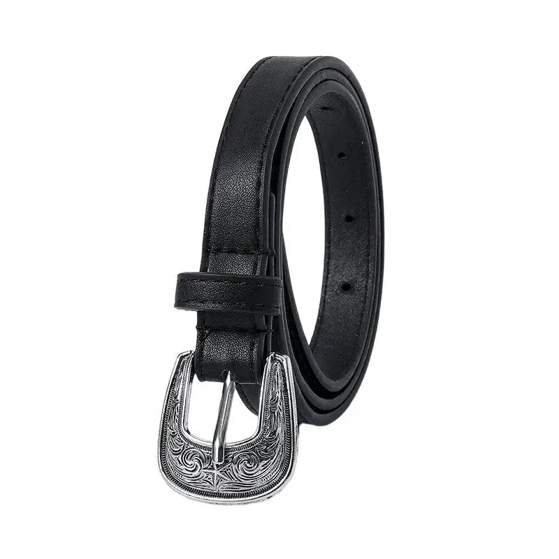 Ourahi Belt with colorful leather and elegant silver buckle for sophisticated style