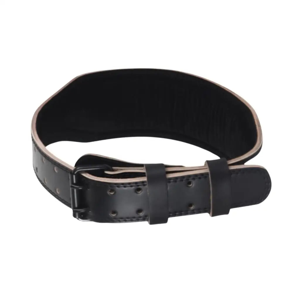 Black leather weightlifting belt from Lilian Leather Power Belt collection