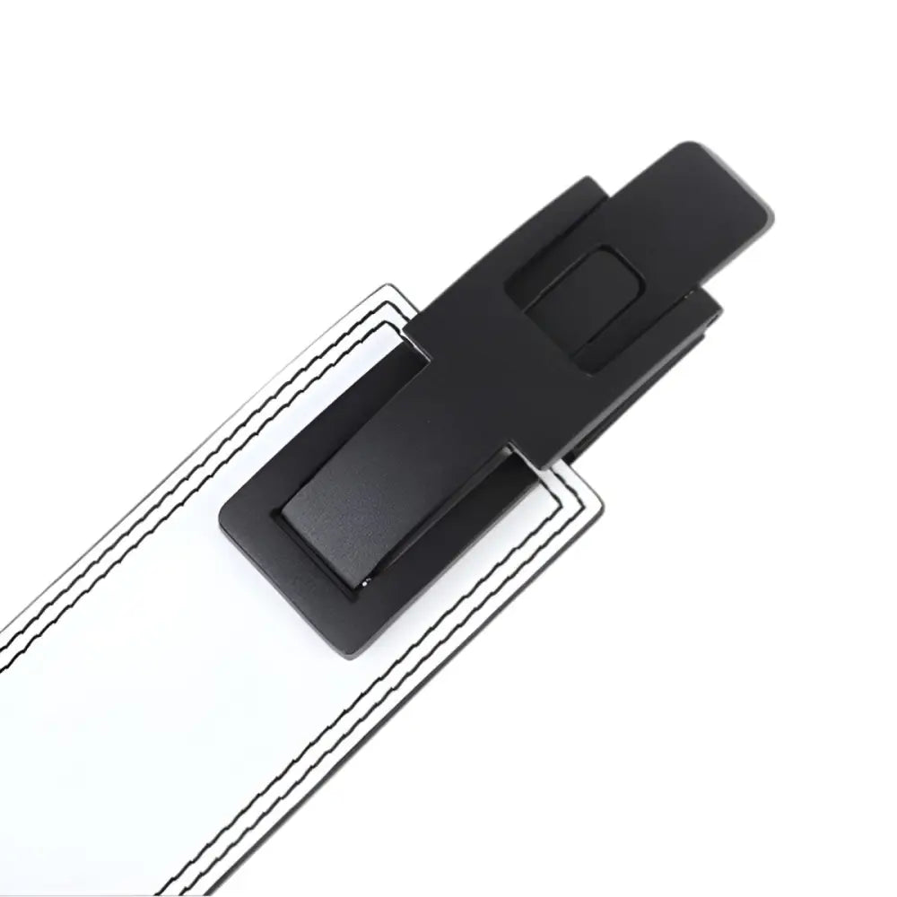 White belt with black buckle from Morgan Model Leather Powerlifting Belts set