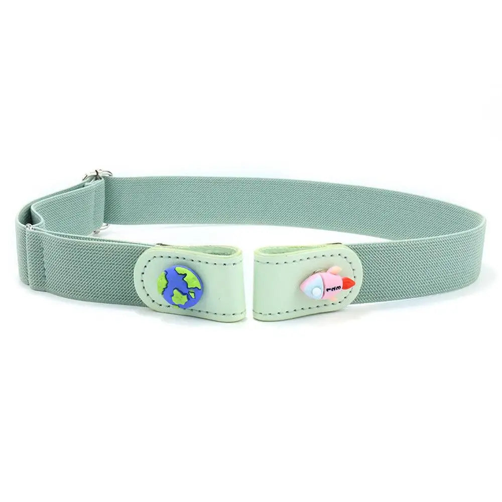 Adjustable Fantine belt with planet and rocket embellishments for Children’s Denim Shorts