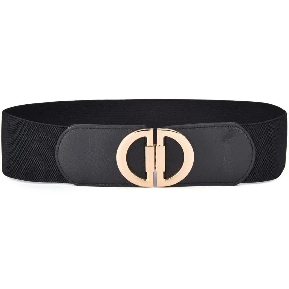 Set of four colorful elastic belts with gold buckles suitable for versatile fashion styles
