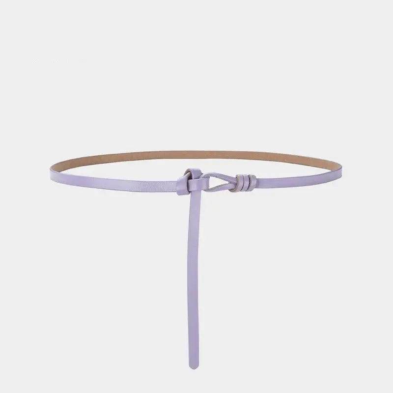 Lavender leather tie belt showcasing aesthetic appeal and versatile stylish accessory options