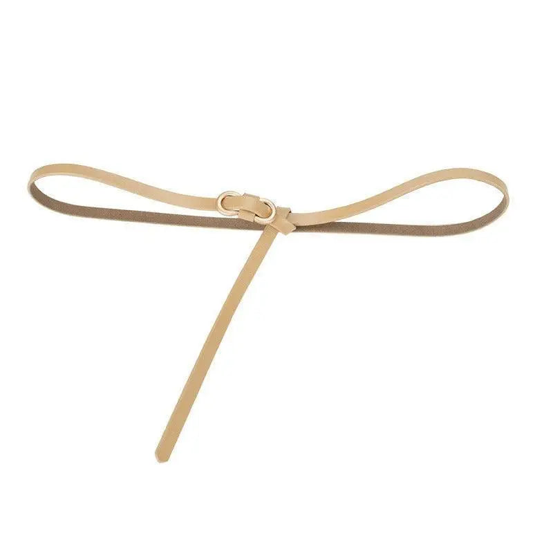 Beige leather belt with gold buckle from Blue Leather Belt for Formal and Casual Wear