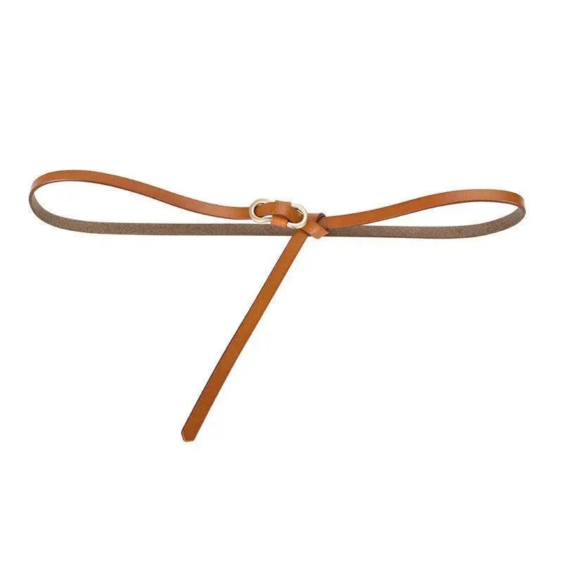 Brown leather belt with gold buckle featured in Blue Leather Belt for Formal and Casual Wear