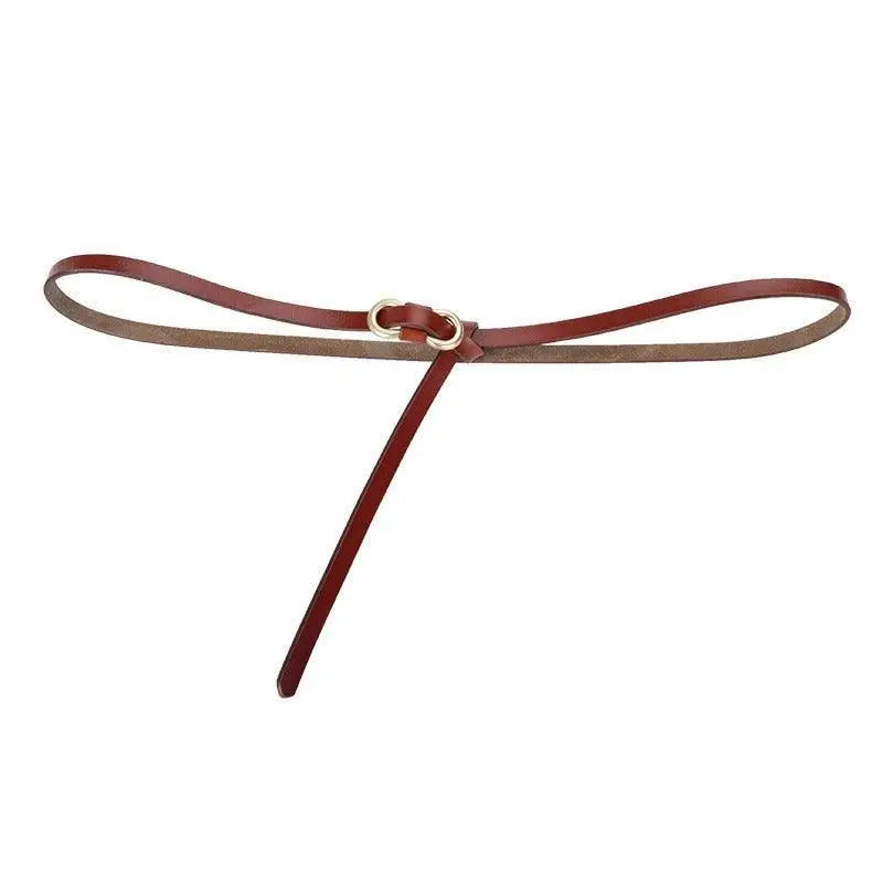 Leather belt with gold buckle from Blue Leather Belt for Formal and Casual Wear collection
