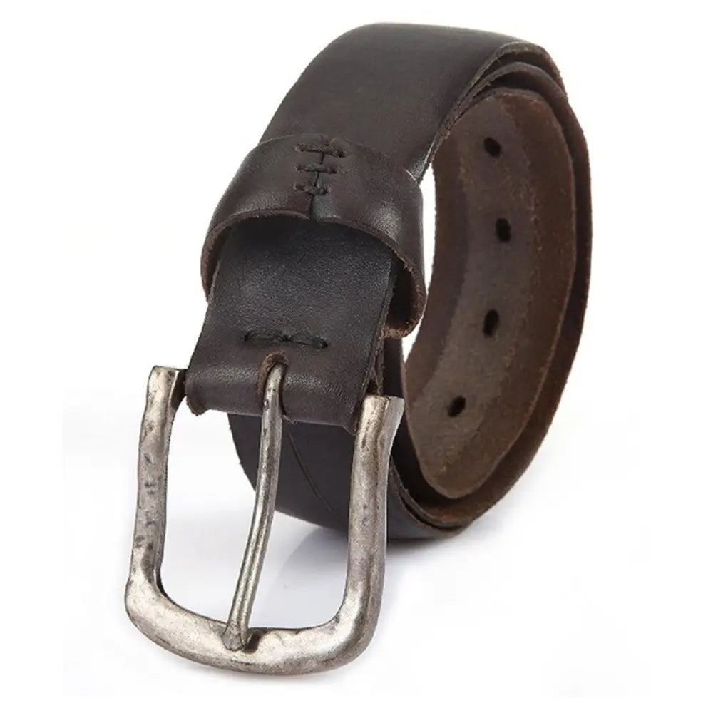 Brown leather belt with silver buckle showcasing elegant style and craftsmanship