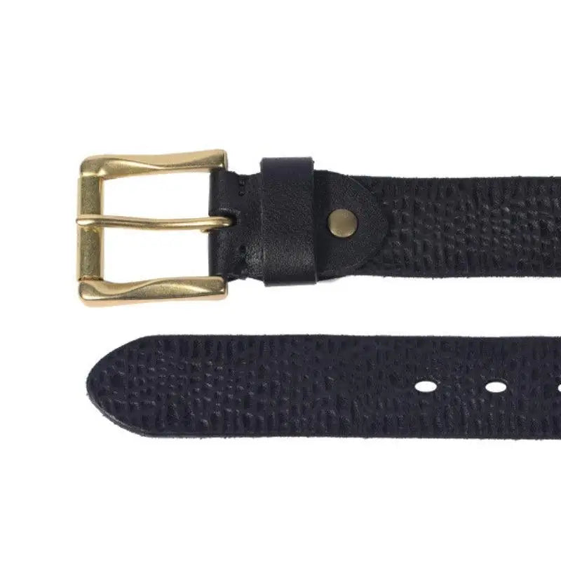 Sinaaq cracked leather belt with brass buckle from Sinaaq Cracked Leather collection