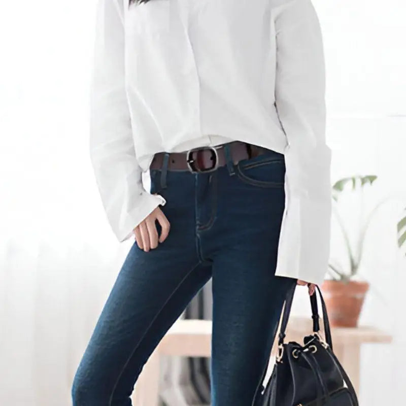 Brown leather belt from Anni Leather Belt and Ceinture en Cuir collection