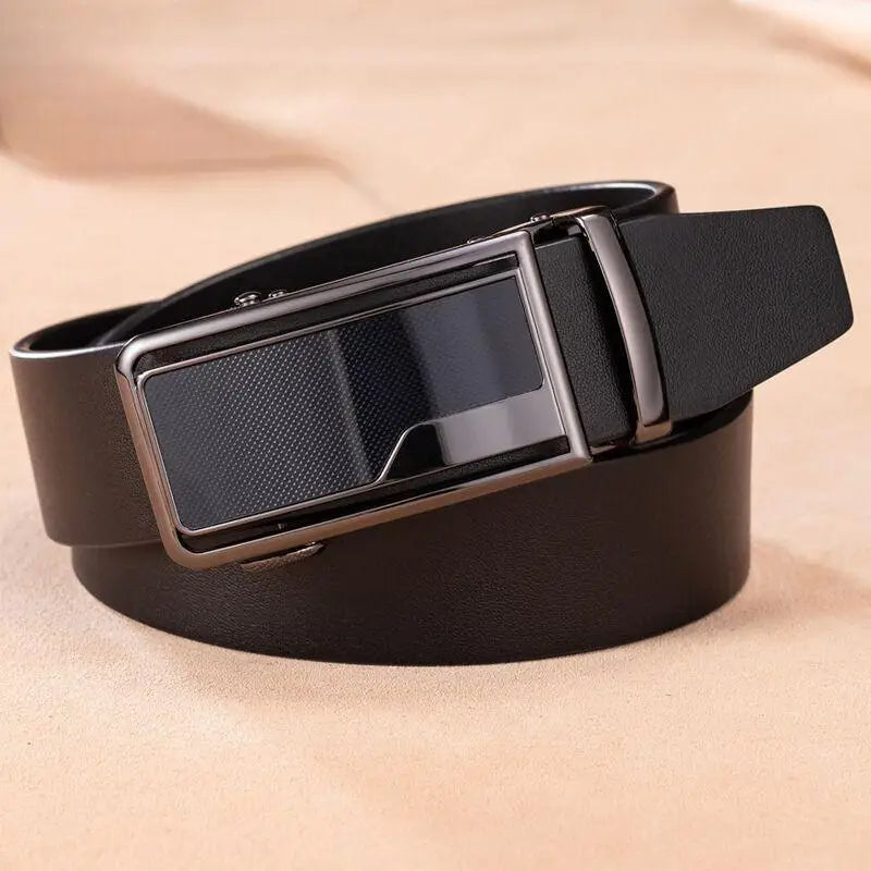 Ivano leather belt in brown with black or silver buckle for stylish leather accessory