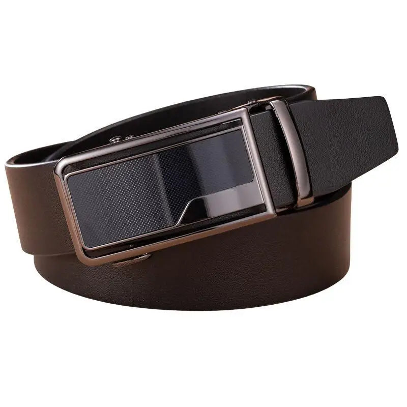 Ivano Leather Belt in Brown with Silver Buckle, stylish leather belt accessory