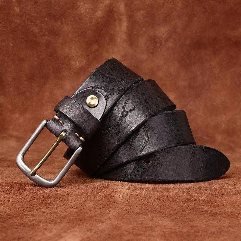 Vikram Leather Belt with Silver Buckle from Vikram Leather Belt Collection
