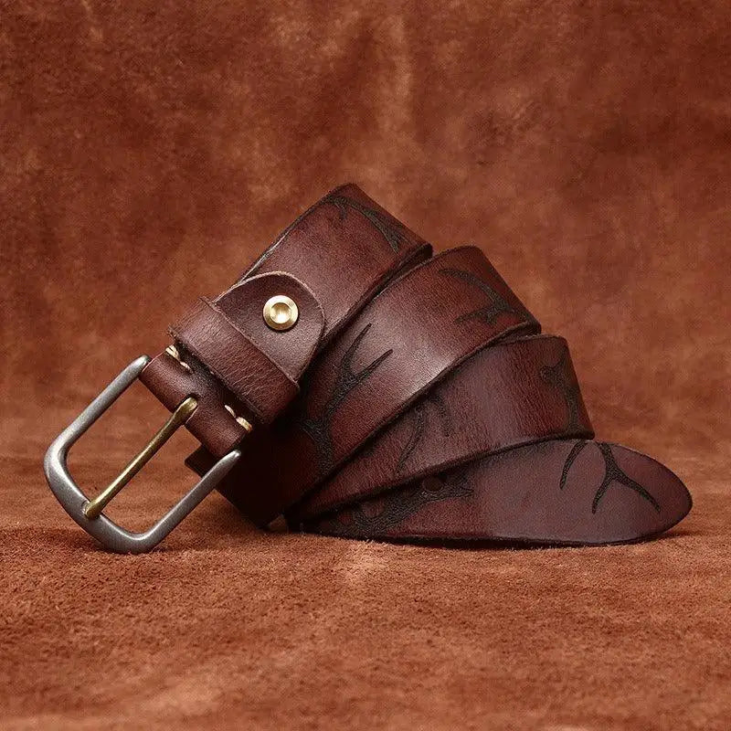 Vikram Leather Belt featuring a silver buckle from Vikram Leather collection