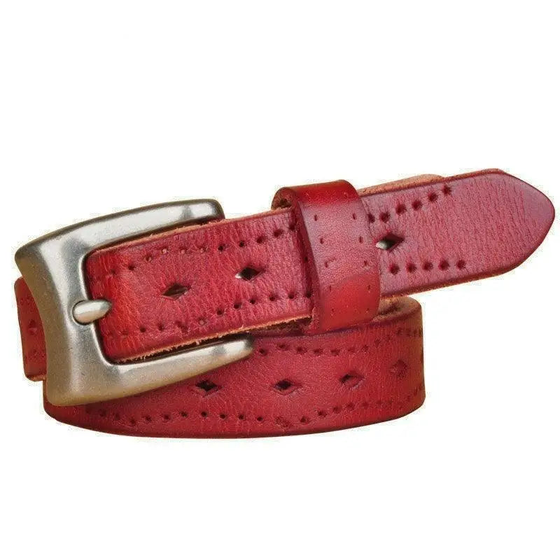 Bahiti Model brown leather belt with silver buckle for stylish men’s accessories