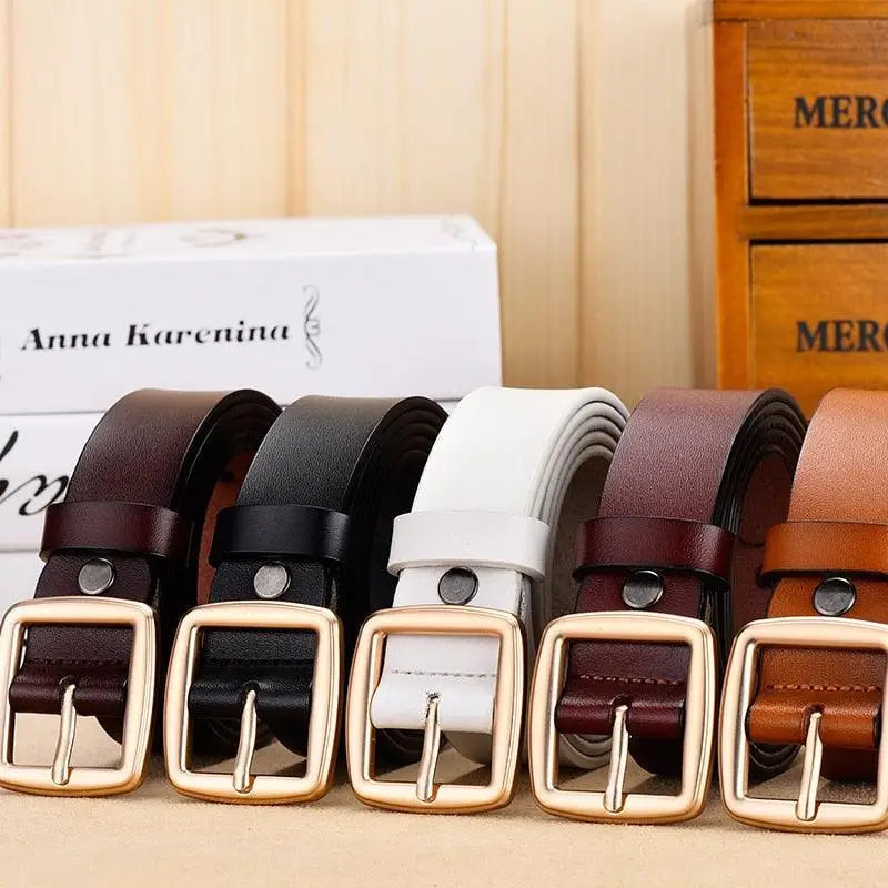 Assorted Endzela Women’s belts with gold buckles made from high-quality leather