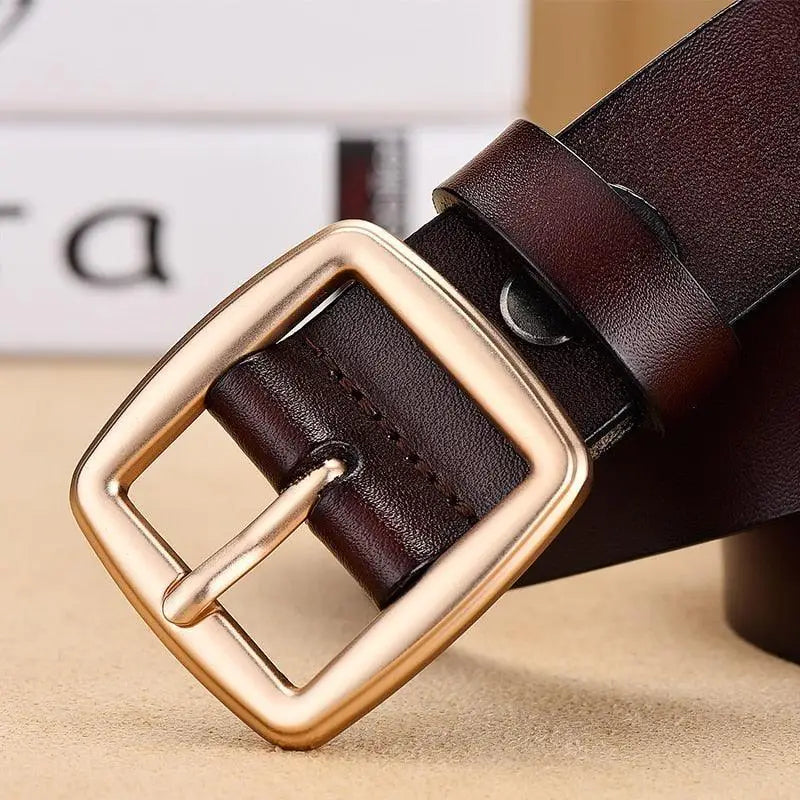 Endzela women’s belt with brown leather and gold buckle from Endzela Women’s collection