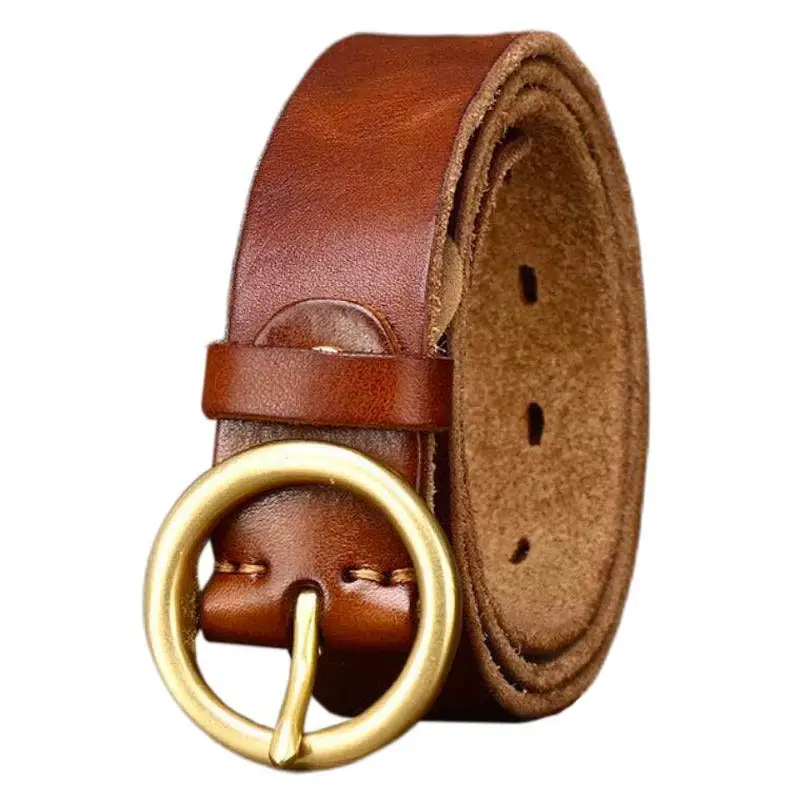 Hasti Belt women’s leather belt with brass buckle, stylish accessory for women