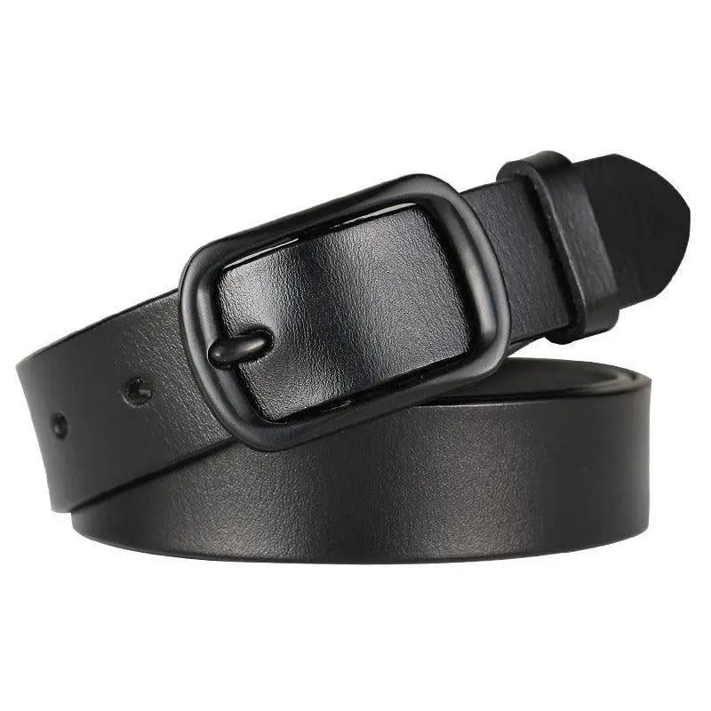 Genuine leather women’s belt with square buckle, Ceinture en Cuir pour Femme