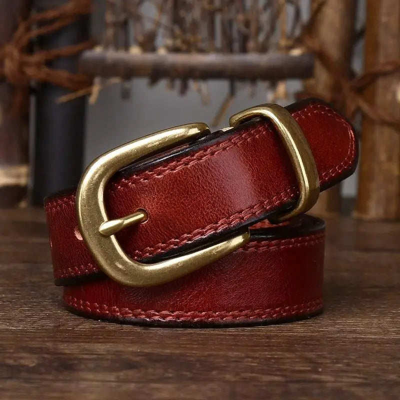 Vishal Leather Belt from Vishal Leather Collection with Brass Buckle