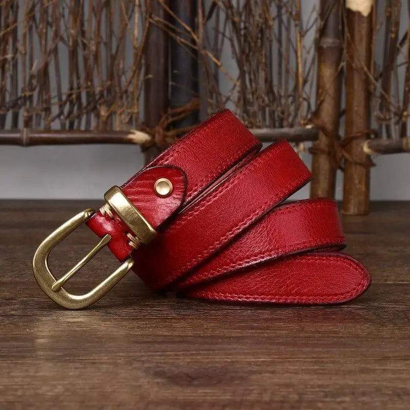 Vishal Leather Belt with brass buckle, a distinguished accessory from Vishal Leather Collection