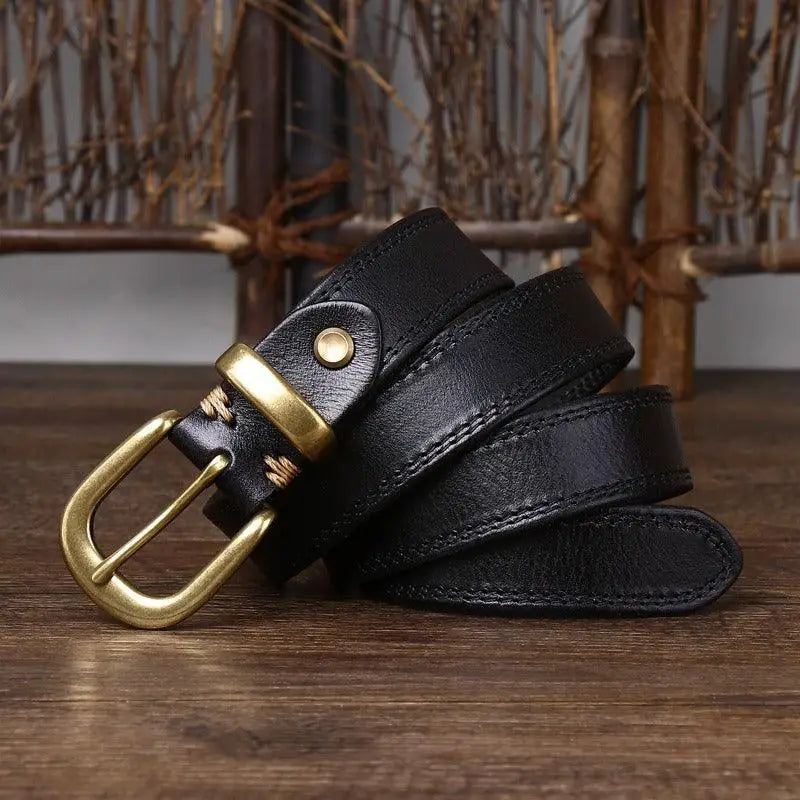 Vishal Leather Belt from Vishal Leather Collection with Brass Buckle