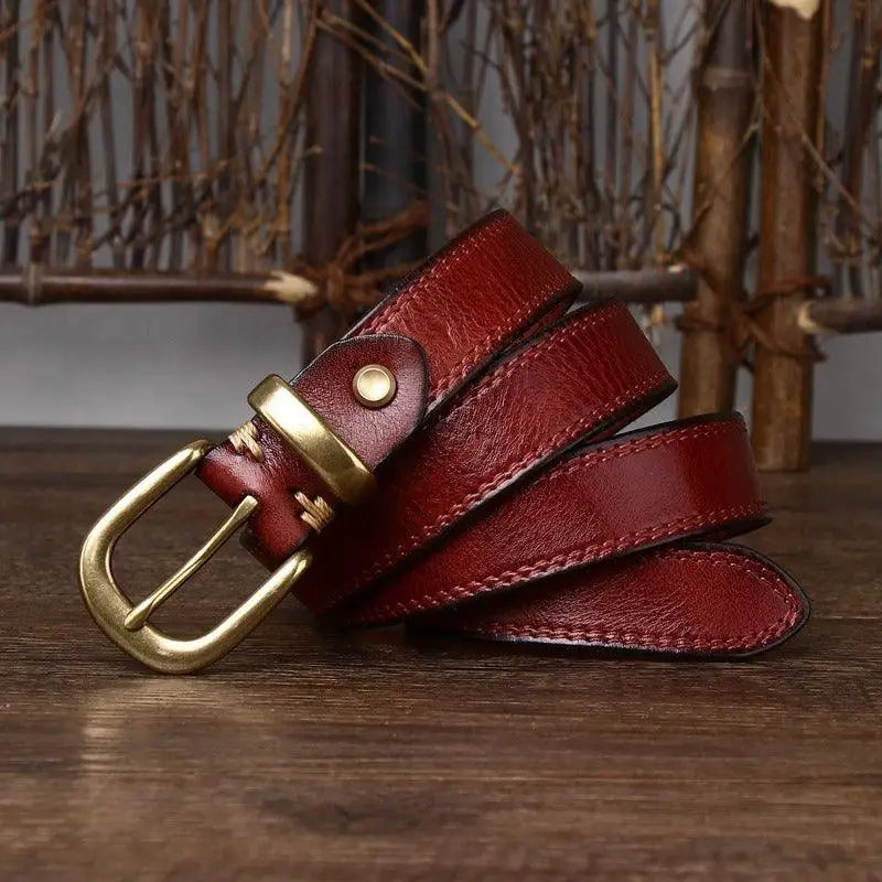 Vishal Leather Belt with Brass Buckle from Vishal Leather Belt Collection