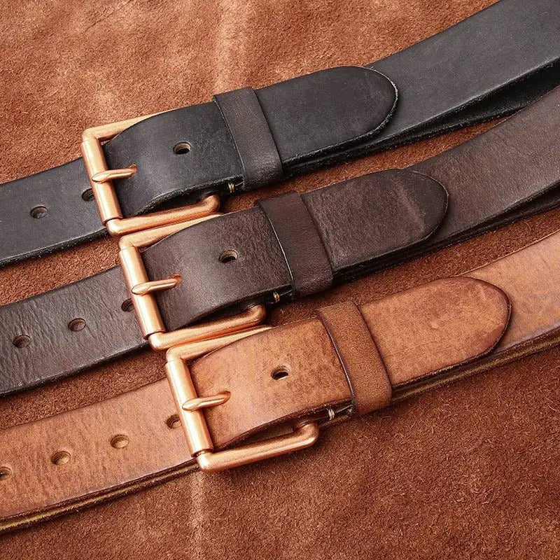 Nisha Leather Belt with Copper Buckle showcasing elegant style and belt offers