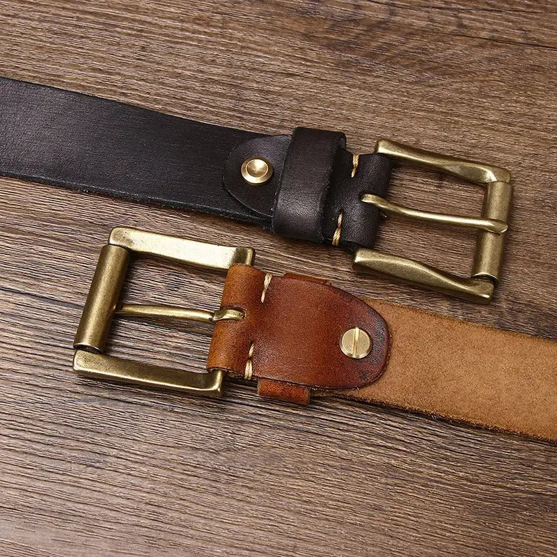 Raj Men’s Leather Belts with Brass and Gold Buckles for Men featuring high-quality raj men’s leather