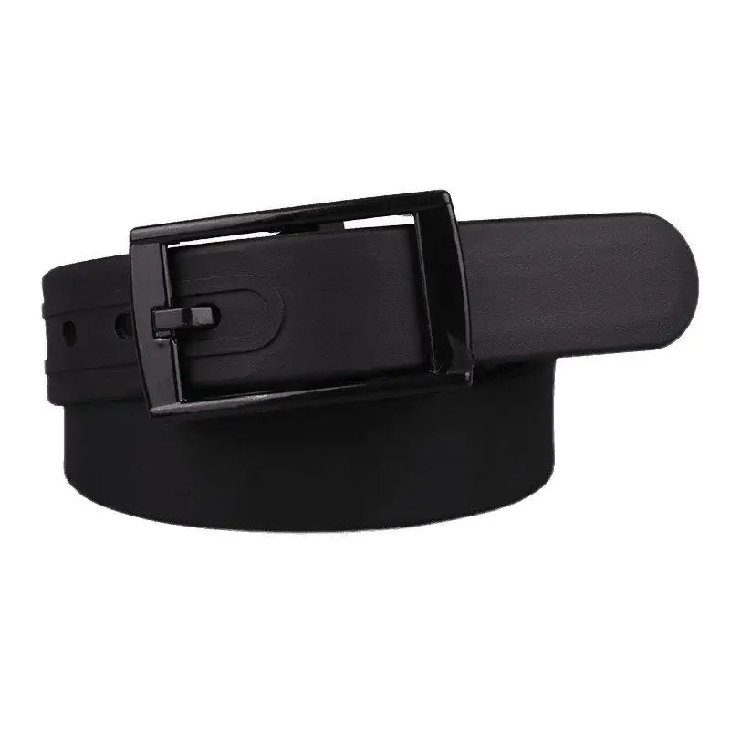 Black leather belt with metal buckle from Colorful and Leather Belts for Fashion and Utility