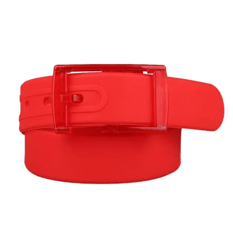 Red plastic belt from Colorful and Leather Belts for Fashion and Utility collection