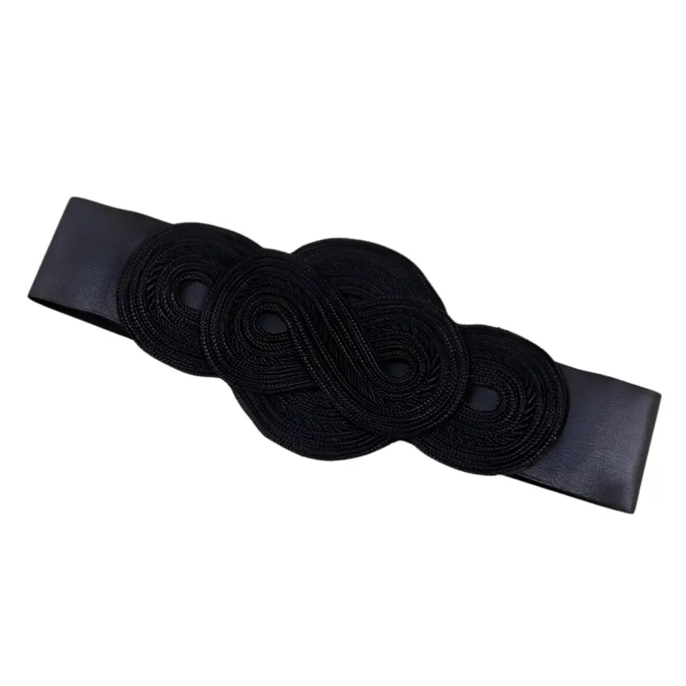 Black braided belt for large XXL and extra large sizes from Gold Braided Epaulette