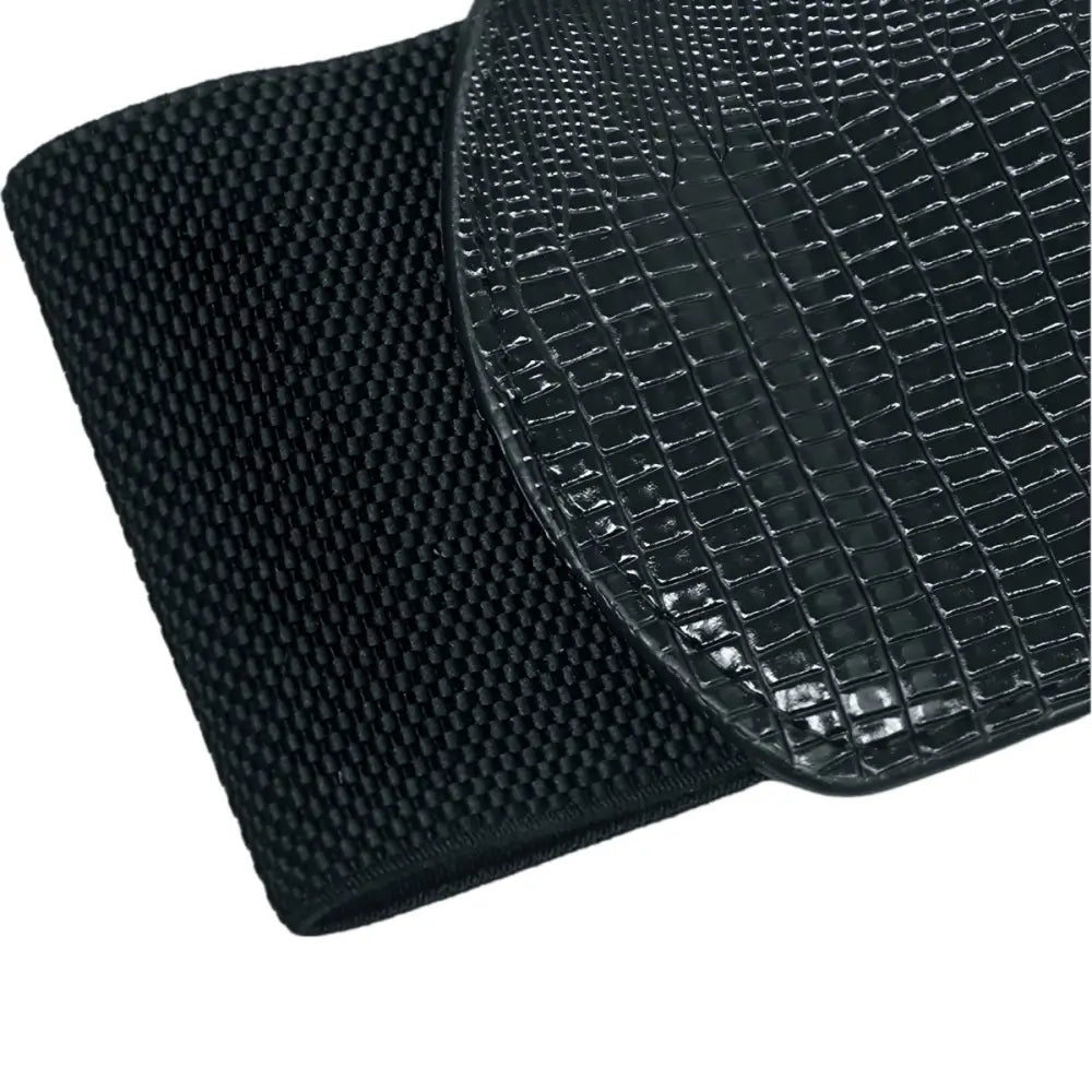 Black elastic belt with faux crocodile leather accent for extra large and large XXL sizes