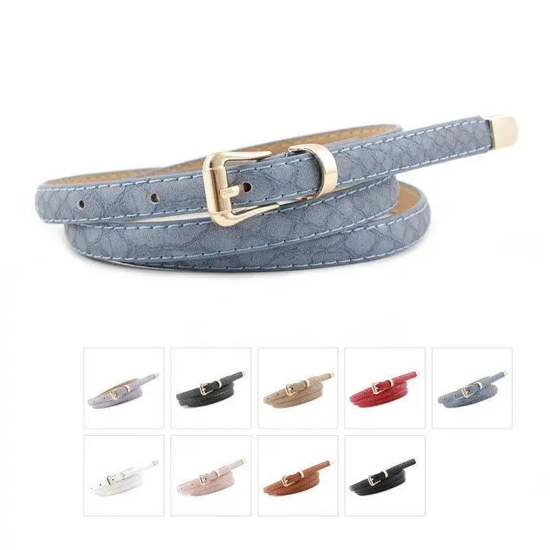Agata belt with textured pattern and a gold or silver buckle for elegant styling
