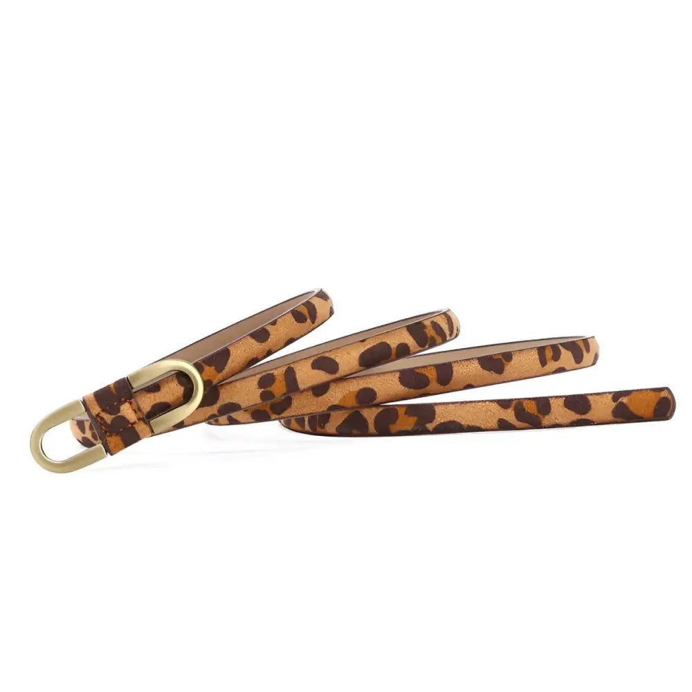 Nala Leopard Print Belt with Gold Buckle, stylish leopard print accessory for women