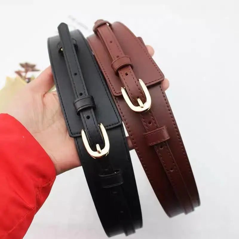 Bernice Belt Leather Straps with Gold and Silver Buckles showcasing premium craftsmanship