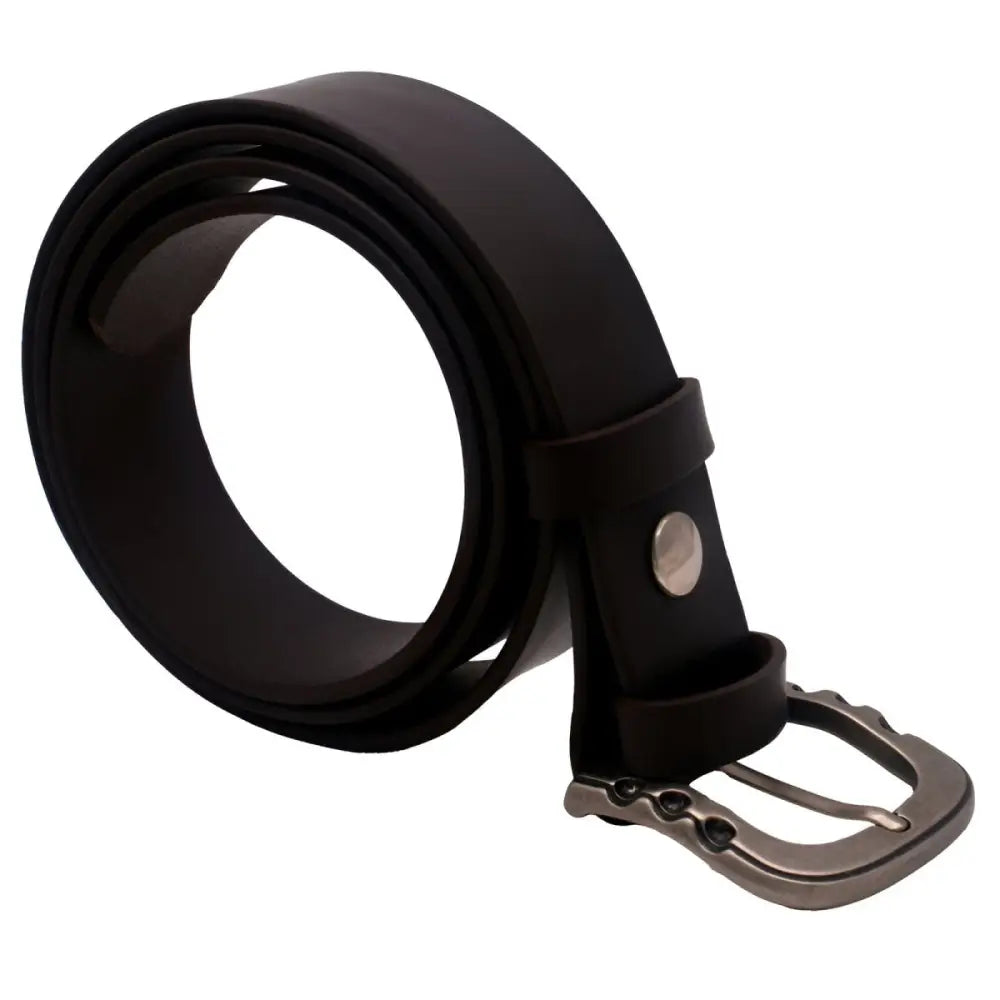 Théo Leather Belt with Silver Buckle for Men and Women, high-quality leather belt