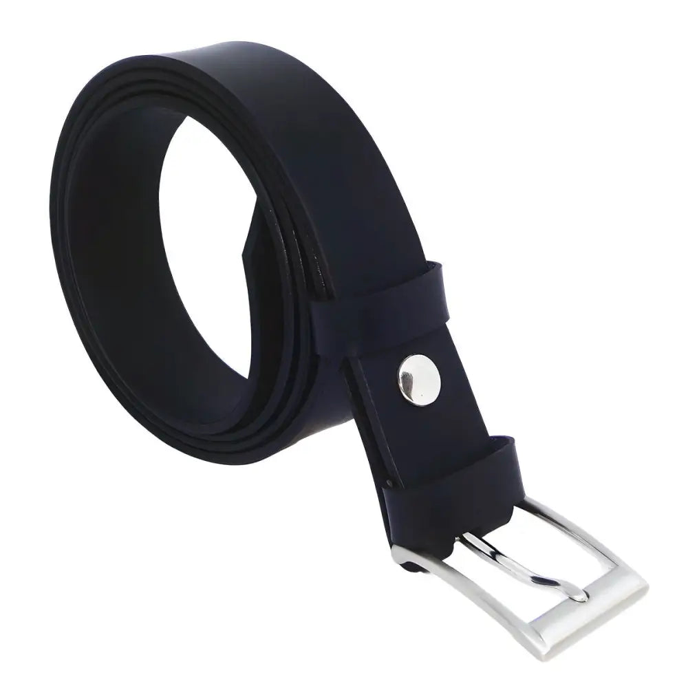 Vegetable Tanned Leather Belt with Silver Buckle Offers Exceptional Style and Durability