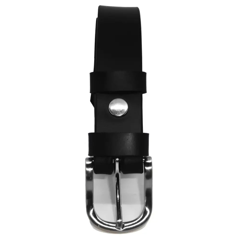 Full-grain leather belt with silver buckle from Full-grain leather belts collection