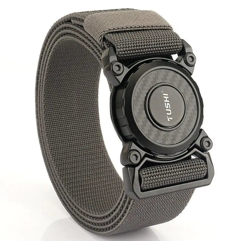 Gray woven tactical belt with magnetic buckle from Balki Model Tactical Belt Set