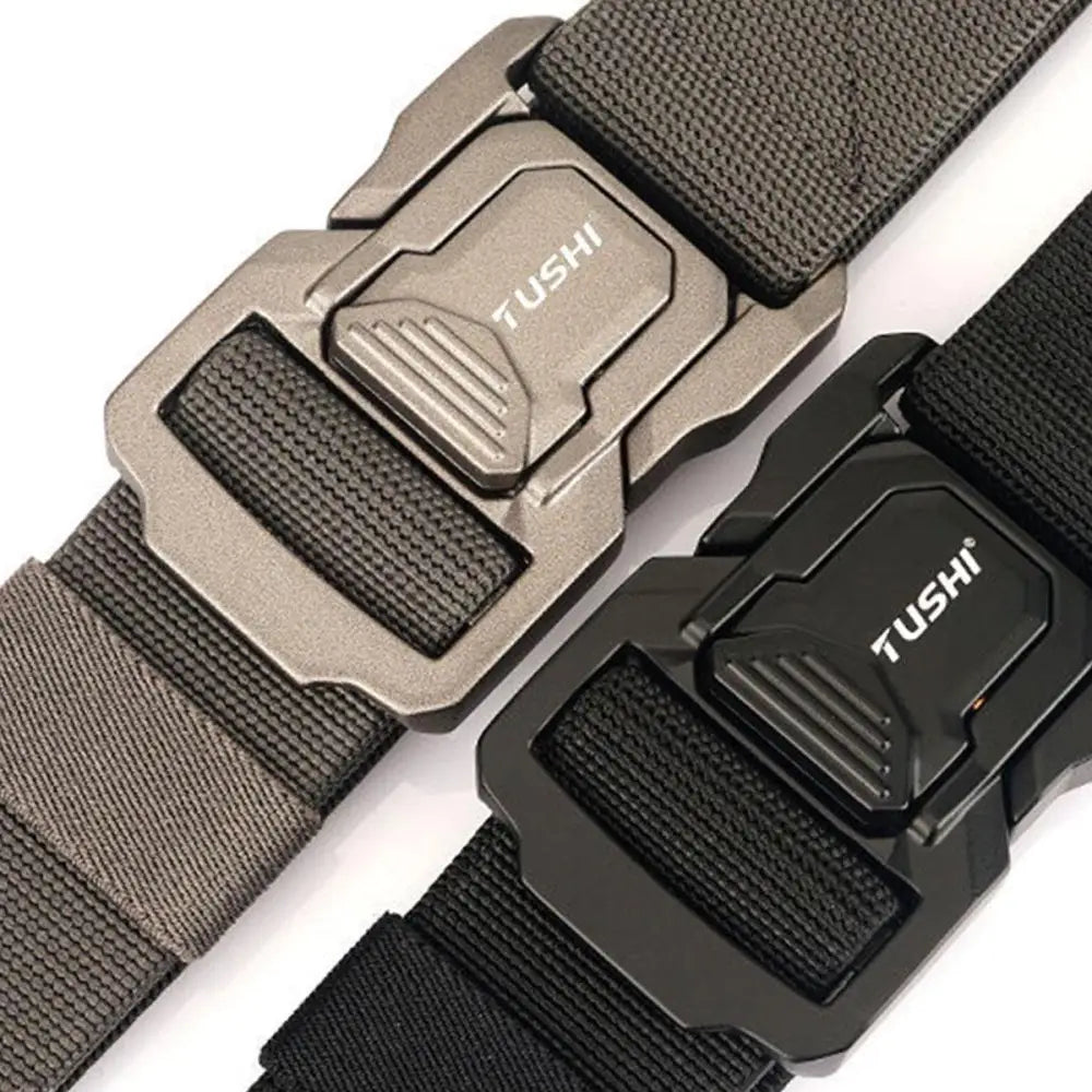 Set of three tactical belts with sturdy metal buckles for outdoor and tactical use