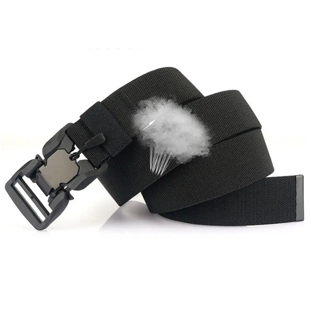 Black nylon belt with buckle from Ketill Model Elastic Tactical Military Belts in Olive Green
