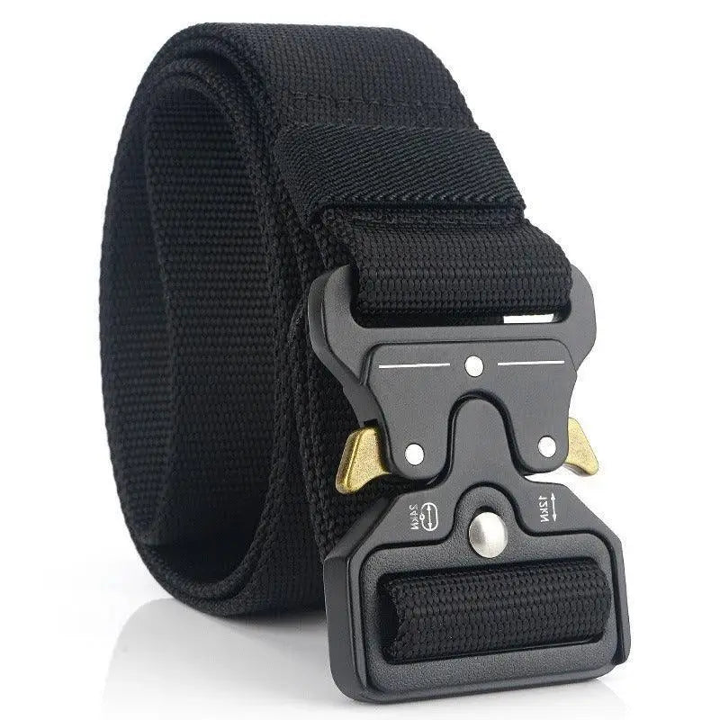 Black tactical belt with metal buckle from Set of Three Tactical Belts collection